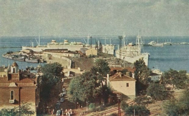 Морской вокзал, Одесса, ретро-фото