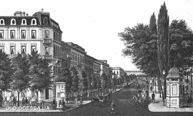 Улица Дерибасовская, Одесса, ретро фото