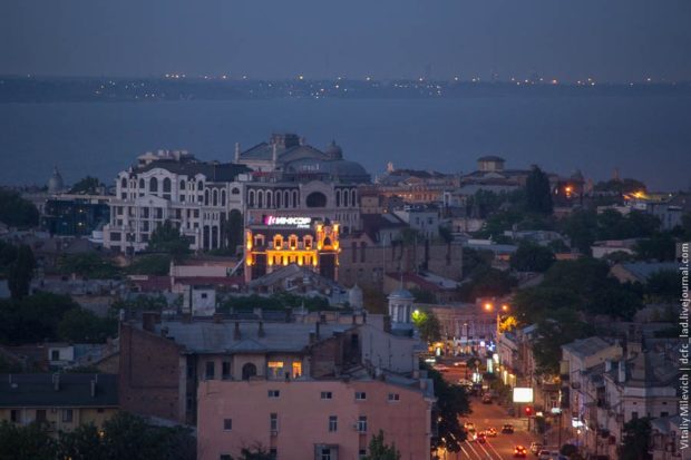 Вид с крыши 20-этажки, Одесса