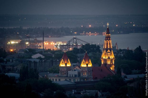 Вид с крыши 20-этажки, Одесса