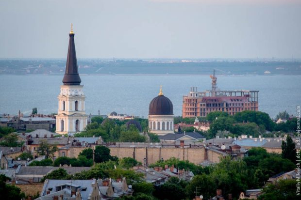 Вид с крыши 20-этажки, Одесса