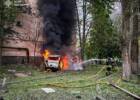 В Одесі уламки дрона впали на дах 9-поверхівки, спалахнула пожежа, є травмовані